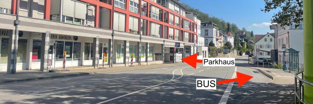 Parkmöglichkeiten an der Kinderarztpraxis Bensheim